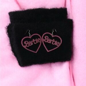 Pink Heart Barbie Earrings
